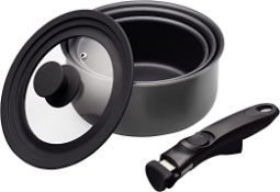 Kitchen Craft MasterClass Smart Space Saucepans 5-Piece Set. RRP £69.99 - GRADE U