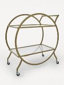 (48/7B) Lot RRP £80. 4x Items. 1X Drinks Trolley Gold (W67x D38x H78cm) RRP £35. 3X Foldable Ind...