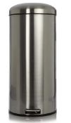 (76/R9) Lot RRP £90. 3x Pedal Bin Items. 1x Brushed Chrome 30L Pedal Bin RRP £30. 2x Jade Green 3...