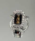 5.07 Ct Natural Alexandrite Ring Unheated Untreated with Diamonds & 18k Gold