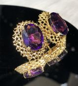 Beautiful 13.50ct Natural Amethyst Earrings 18k gold