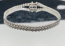 Beautiful 1.45ct VS Diamond Tennis Bracelet with 18k White Gold