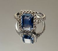 2.53 CT Unheated/untreated Cornflower Blue Sapphire Natural Diamonds & 18k Gold