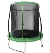 (20/P) RRP £90. Sportspower 8ft (244cm) Trampoline. Galvanised Steel Quad-Lok Frame. Wide Legs Fo...