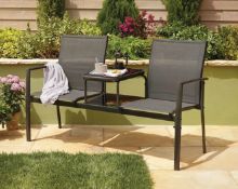 (106/6D) RRP £89. Miami Jack & Jill Garden Seat . (W138x H89x D60cm).
