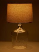 (74/7N) Lot RRP £115. 7x Lighting Items. 2x Clear Glass Table Lamp RRP £20 Each. 1x Grey Stacked...
