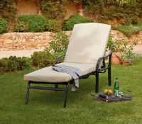 (44/5C) RRP £139. Haversham Classic Multi Position Sun Lounger Linen. Sun Lounger With 5 Position...