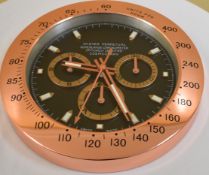 34 cm Copper body Black Dial clock