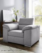 (4/Mez) RRP £709. Ripley Chair With Adjustable Headrest Grey. Dimensions: (H.90 x W.115 x D.95cm)...