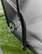(24/Mez) RRP £139. Porto 3 Seater Swing Charcoal. Heat Resistant Seating. Long Lasting Finish. Di...