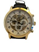 Rotary Chronograph Mens Skeleton Automatic Watch RRP £299