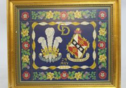Tapestry Commemorating the Marriage of Charles & Diana 1981 Framed
