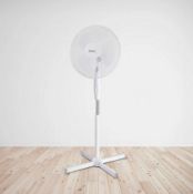 (182/Mez/P) Lot RRP £130. 5x Arlec Fan Items White. 4x 16î 3 Blade White Pedestal Fan With Oscill...