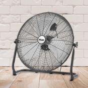 (119/Mez/1B) Lot RRP £120. 2x Arlec 20 Inch Industrial High Velocity Floor Fan Black, 3 Speed Set...