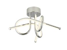 (204/R8) 11x Mixed Ceiling / Desk Lamps Chrome. To Include 5 Light Flower Flush LED. 2x Esk Twist...