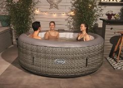 (87/Mez) RRP £480. Clever Spa Florence 6 Person Round Hot Tub. Space Saving Integrated Pump & Hea...