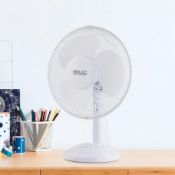 (169/R1/Mez) Lot RRP £85. 5x Arlec 12î White 3 Blade Desk Fan. 3 Speed Push Button Operation. 75...