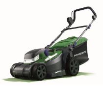 (147/1D/Mez) Lot RRP £378. 2x Powerbase 34cm 40V Self Propelled Cordless Mower With 2x Dual Batte...