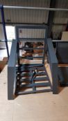 (201/Mez) 3x Items. 1x Rattan Table Rectangle (No Fixings). 1x Metal Hydraulic Chair Frame From T...