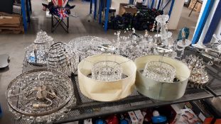 (202/R8) 9x Mixed Chandelier Style Ceiling Lights.