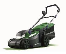 (38/Mez) RRP £189. Powerbase 34cm 40V Cordless Lawn Mower. 5 x Cutting Heights (25-75mm). 35 Litr...