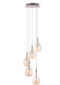 (203/R8) 5x Lighting Items. 1x Light Boutique Octavia 5 Light Glass Cluster Pendant. 1x Light Bou...