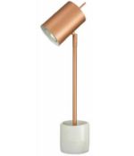 (205/R8) 8x Mixed Lighting (7x Desk, 1x Floor). To Include 1x Henrick Ceramic Task Lamp Copper....