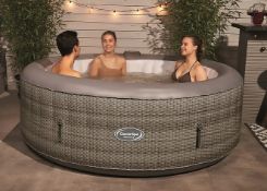 (78/Mez) RRP £480. Clever Spa Florence 6 Person Round Hot Tub. Space Saving Integrated Pump & Hea...