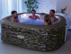 (79/Mez) RRP £580. Clever Spa Sorrento 6 Person Hot Tub With Lights. 140 Powerful Massaging Bubbl...