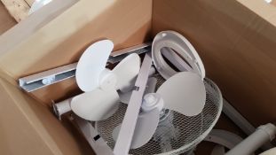 (183/Mez/P) Contents Of Pallet _ Mixed Arlec Fan Parts White. To Include Fan Blades, Blade Cover,...