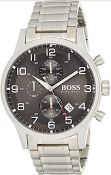 Hugo Boss Men's Black Aeroliner Multi-Functional Chronograph Watch 1513181 Hugo Boss Men's
