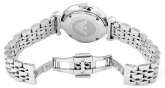 Emporio Armani AR1779 Ladies Gianni T-Bar Silver Bracelet Watch