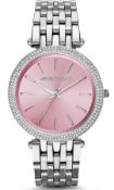 Michael Kors MK3352 Darci Pink & Silver Stainless Steel Ladies Watch