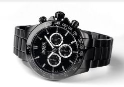 Hugo Boss 1512961 Men's Ikon Black Bracelet Chronograph Watch