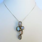 Artisan Sterling Silver Moonstone Pendant Necklace