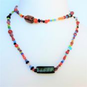 Vintage Murano Glass Bead Necklace 48 inches Long