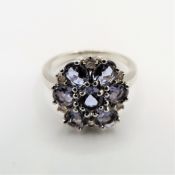 Sterling Silver 1.7ct Tanzanite Ring New with Gift Pouch