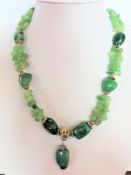 Artisan Jade Necklace 18 inches