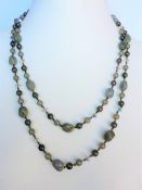 Vintage Venetian Glass Bead Necklace 54 inches