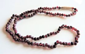 Vintage Garnet Bead Necklace