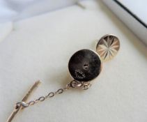 Vintage Gold on Sterling Silver Tie Stud.