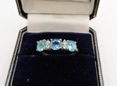 Sterling Silver 1.6ct Topaz Ring New with Gift Pouch