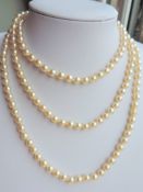48 Inch Opera Length Single Strand Pearl Necklace