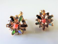 Gold Plated Celtic Sandstorms Gemstone Earrings New with Gift Box