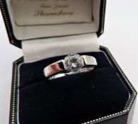 Sterling Silver Solitaire Gemstone Ring New with Gift Pouch