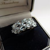 Sterling Silver 2.6Ct Aquamarine Ring New with Gift Box