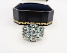 Sterling Silver 2.8ct Aquamarine Ring New with Gift Box