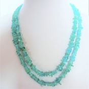 Polished Tumbled Raw Topaz Single Strand Necklace 34 inch