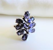 Sterling Silver 4ct Tanzanite Ring New with Gift Box