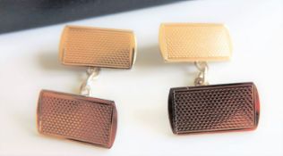 Vintage Gold on Sterling Silver Cufflinks c. 1960's.